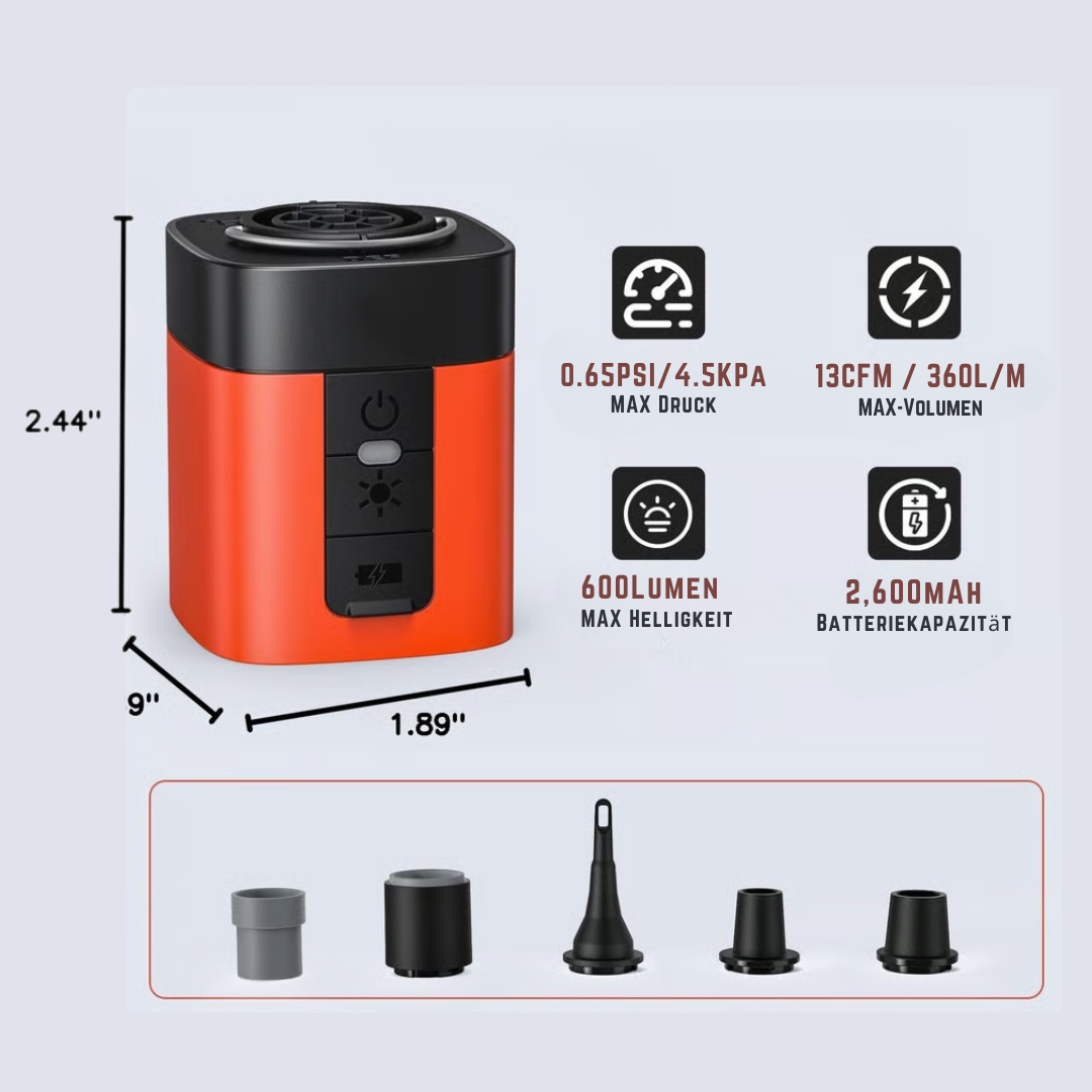 BlitzAir™ – Ultraschnelle Elektrische Luftpumpe