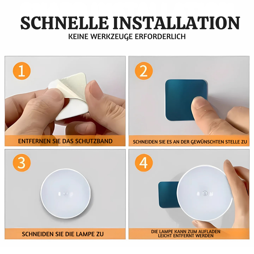 BrightWay™ – Smarte Magnetische LED-Bewegungssensorlampe