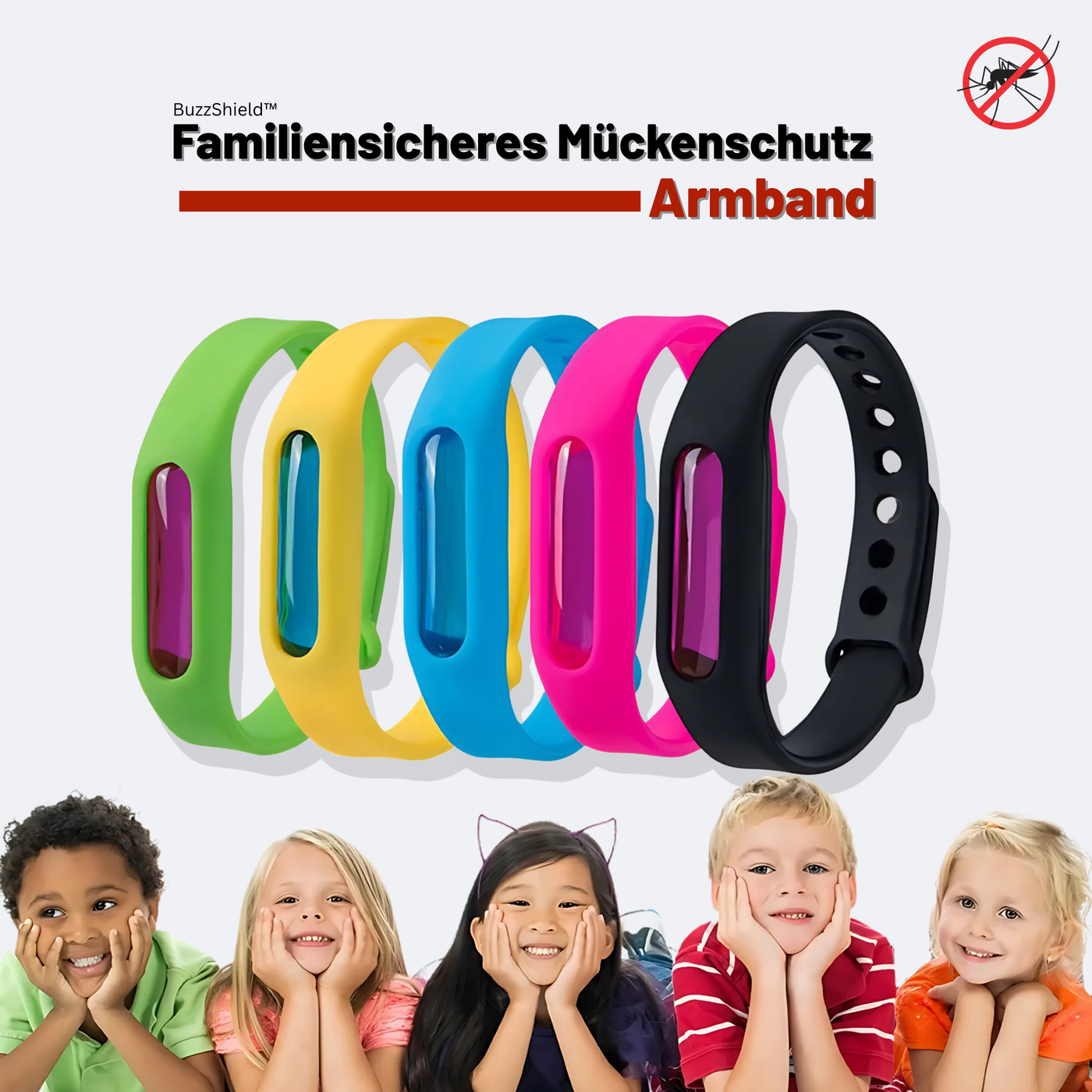 BuzzShield™ - Familiensicheres Mückenschutzarmband