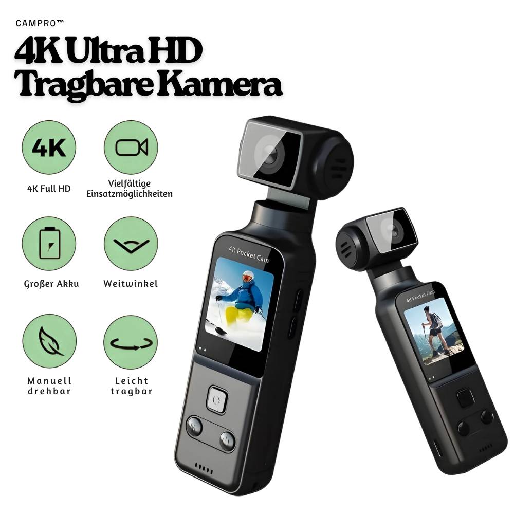 CamPro™ – 4K Ultra HD Tragbare Kamera