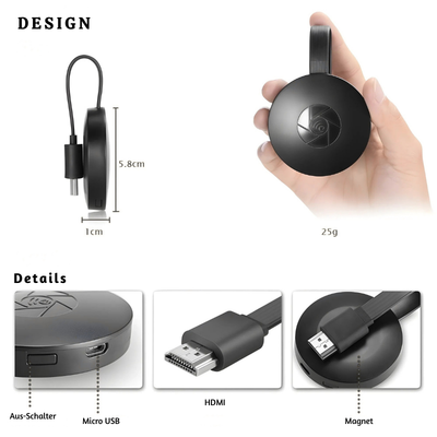 CastPilot™ – Tragbares 1080p Drahtloses Chromecast-Display