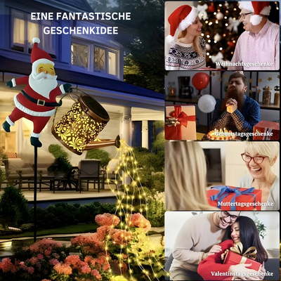 NoelPour™ – Solarbetriebene Weihnachtsmann Gießlampe