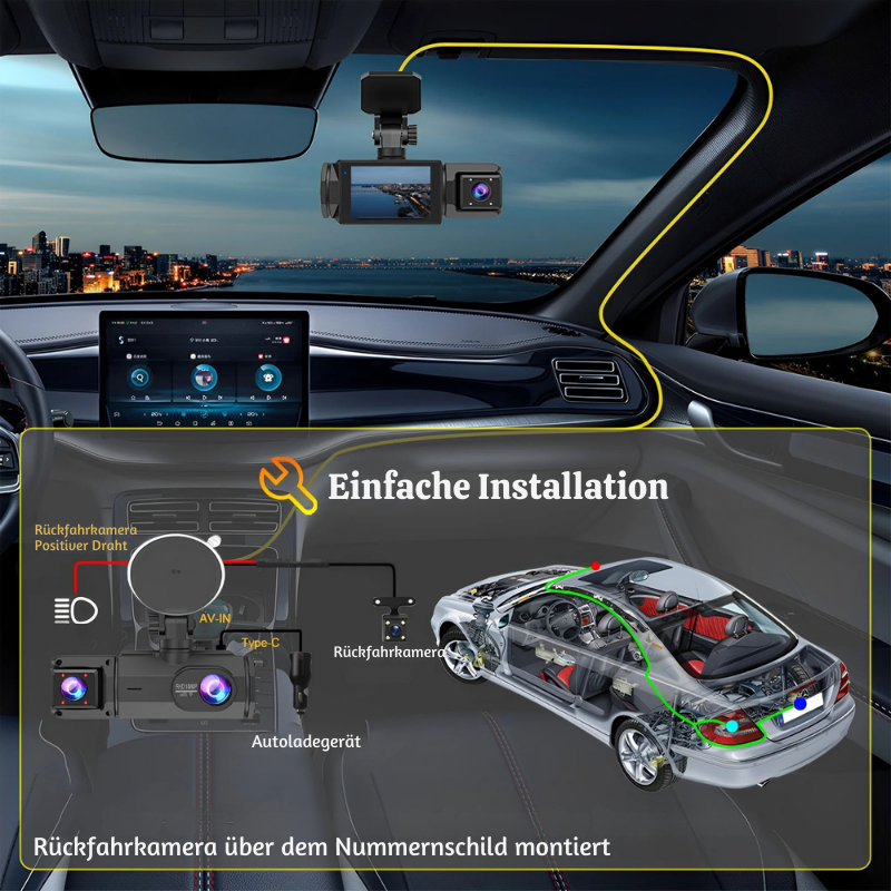 DashShield™ – Smarte HD-Multifunktions-Dashcam mit Nachtsicht