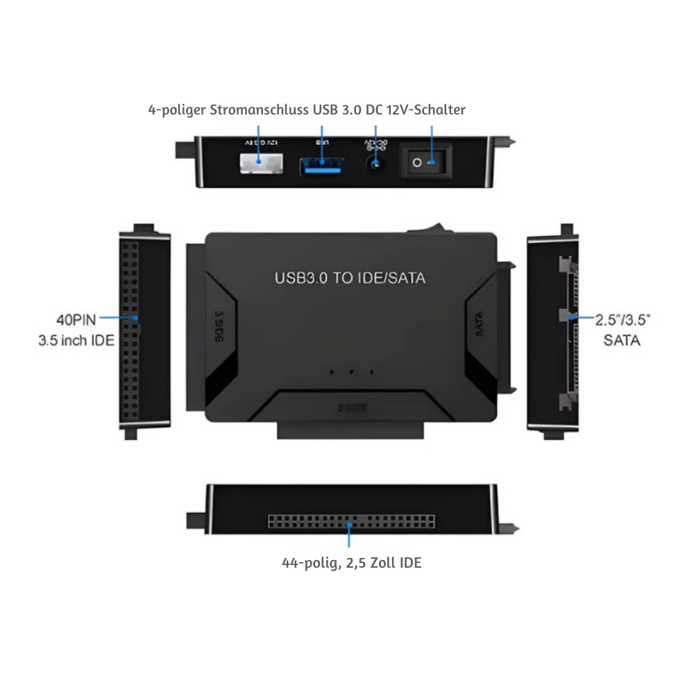 DiskSaver™ – IDE/SATA Festplatten-Datenrettungsadapter