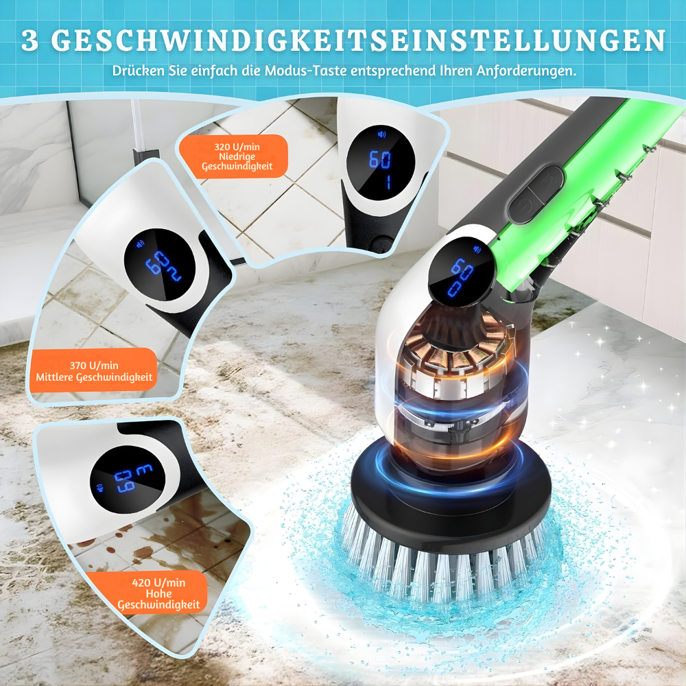 ScrubEase™ – Multifunktionale 9-in-1 Elektrische Reinigungsbürste