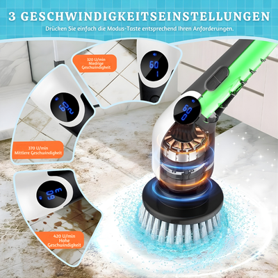 ScrubEase™ – Multifunktionale 9-in-1 Elektrische Reinigungsbürste