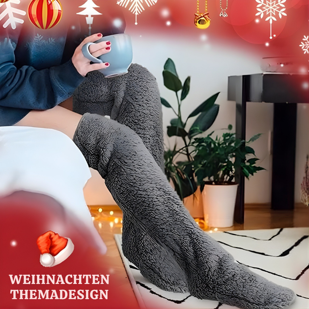 CozyKnee™ – Premium Knielange Warme Socken mit Gänsedaunen