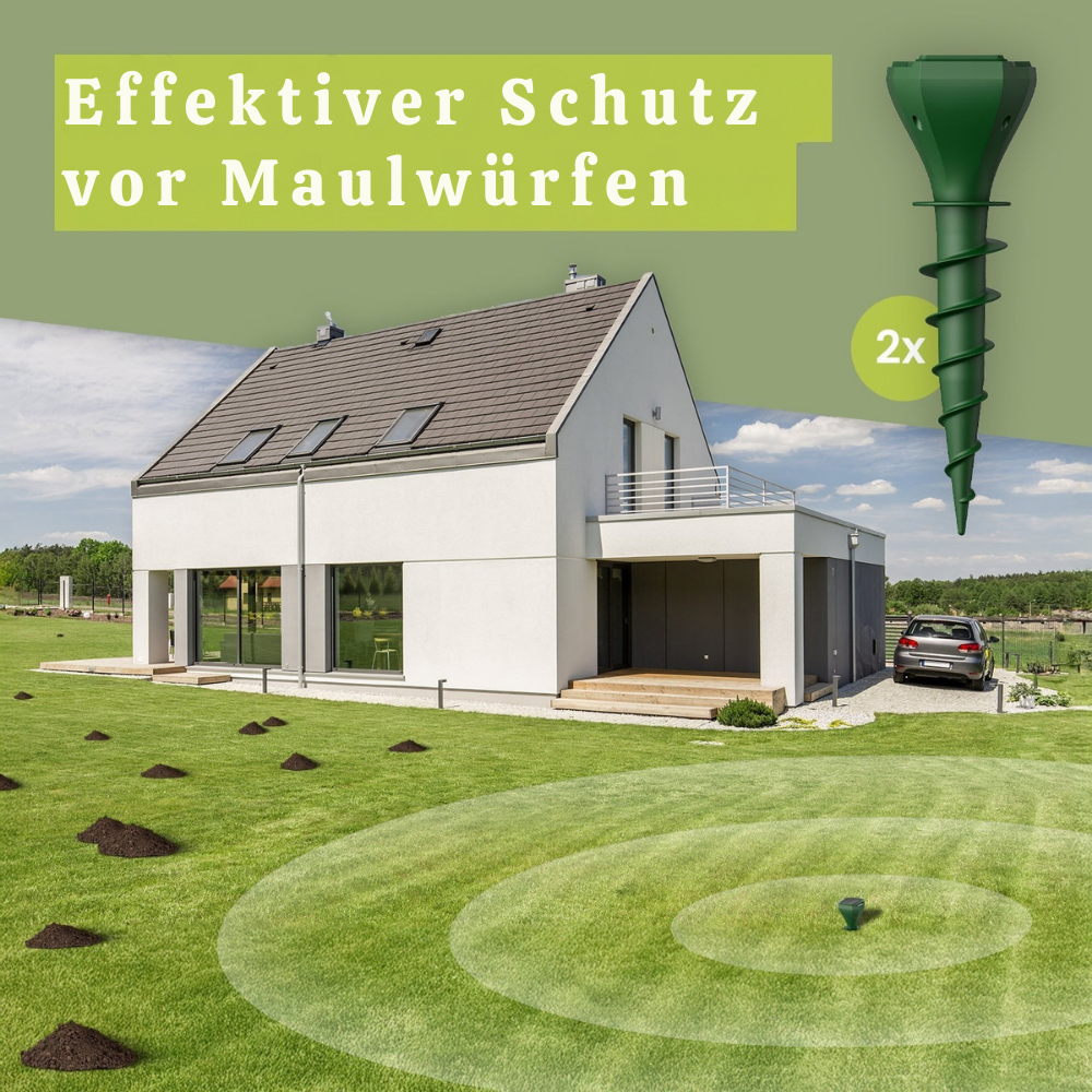 EcoShield™ – Solarbetriebenes Maulwurf- und Nagerabwehrgerät