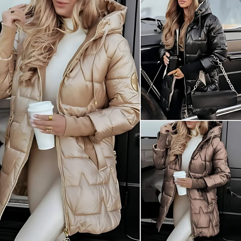 Elise™ – Elegante Gemütliche Steppjacke mit Kapuze