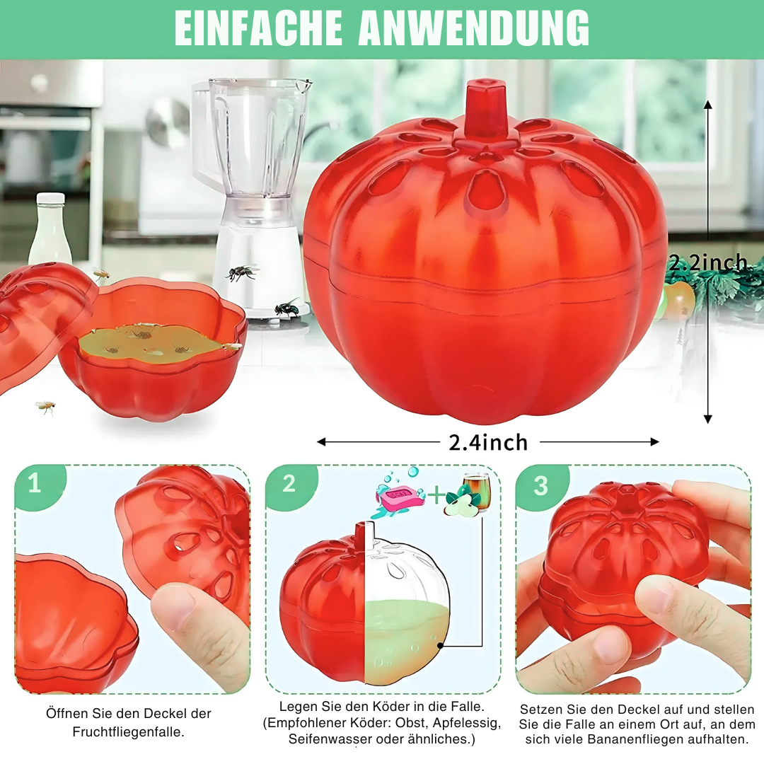 FlyFree™ – Ungiftige Fruchtfliegenfalle für Kürbisse