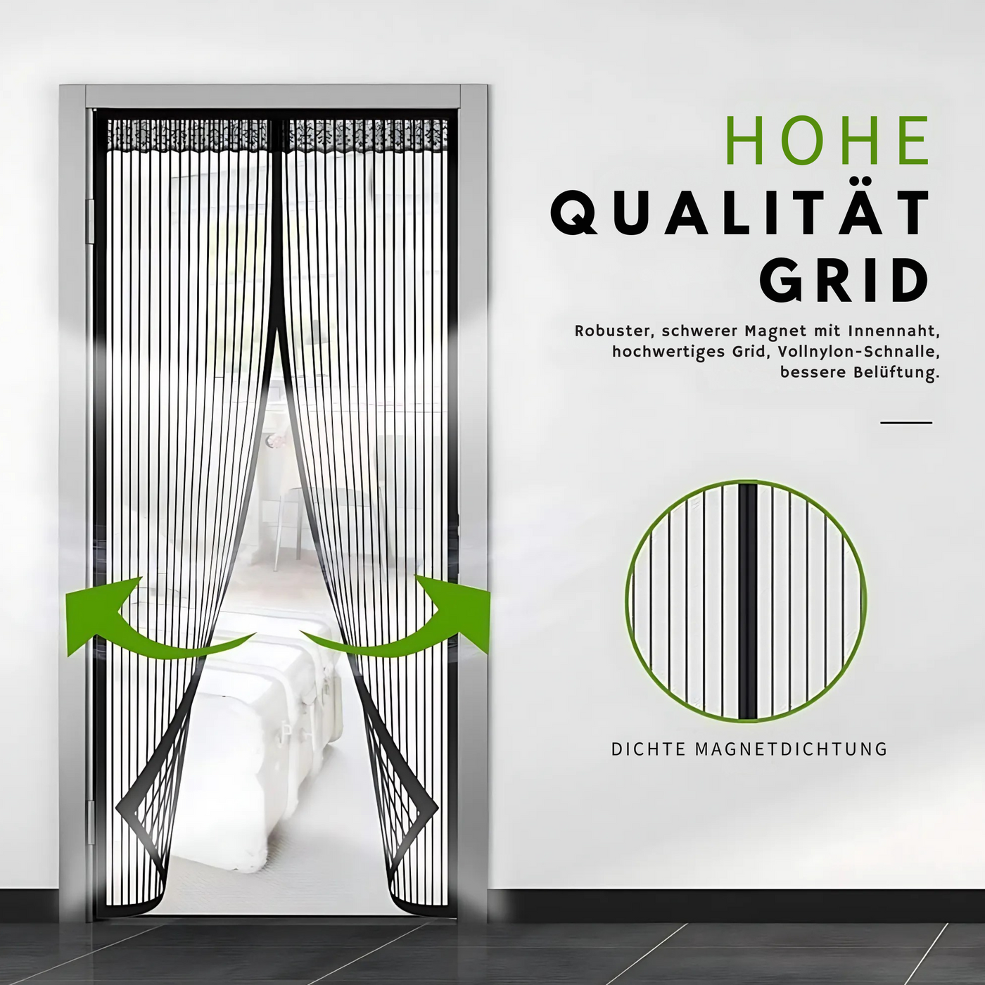 FlyGuard™ – Magnetische Fliegengittertür