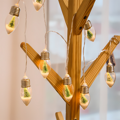 FrostGlow™ – LED Weihnachts-Lichterkette mit Schneeglühbirnen