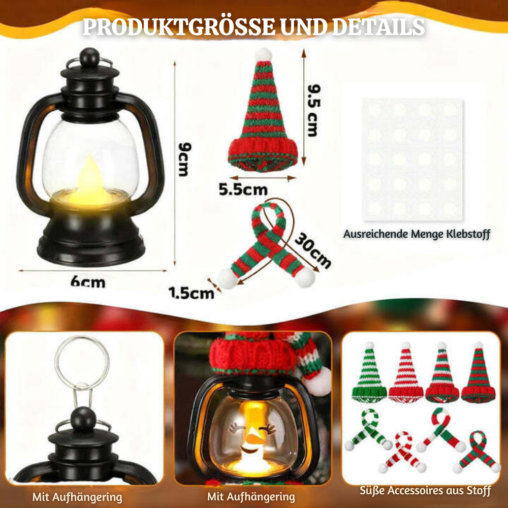 FrostyGlow™ – Mini Jule-Snemands LED Lanterne Dekorationer