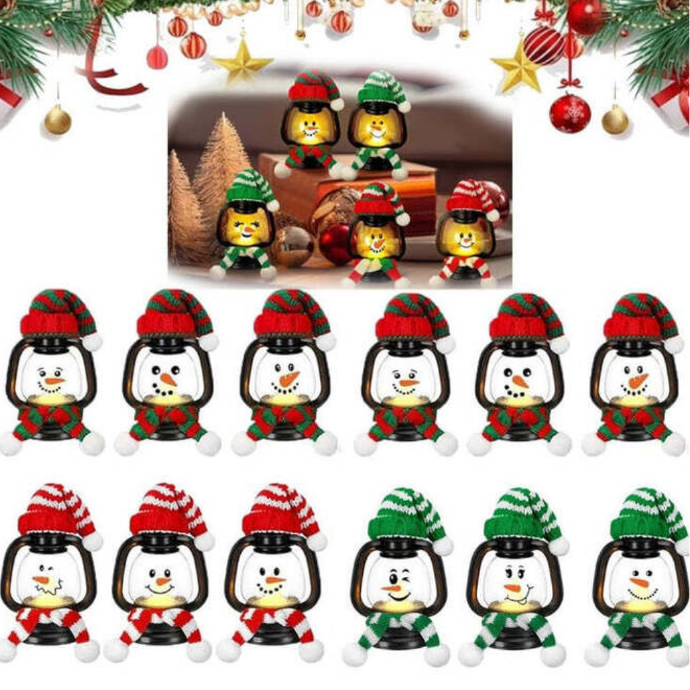 FrostyGlow™ – Mini Jule-Snemands LED Lanterne Dekorationer