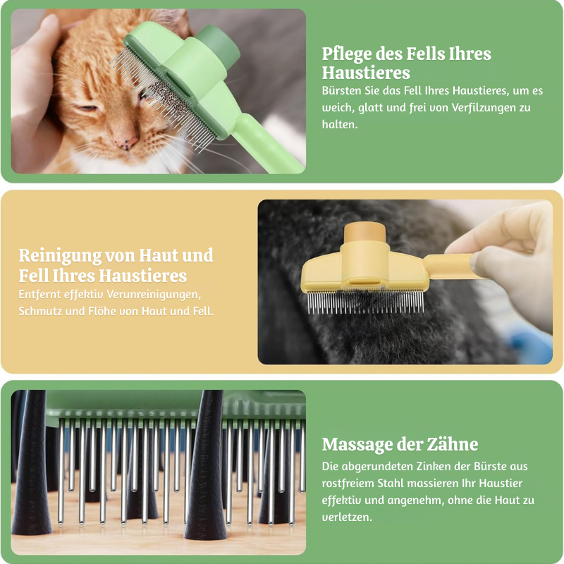 FurGleam™ – Selbstreinigende Fellpflegebürste