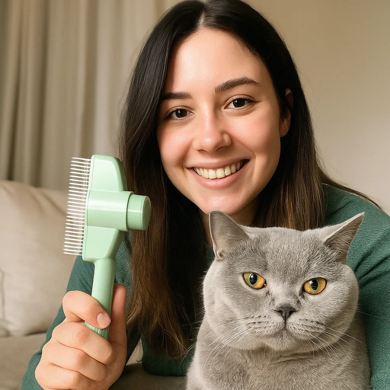 FurGleam™ – Selbstreinigende Fellpflegebürste