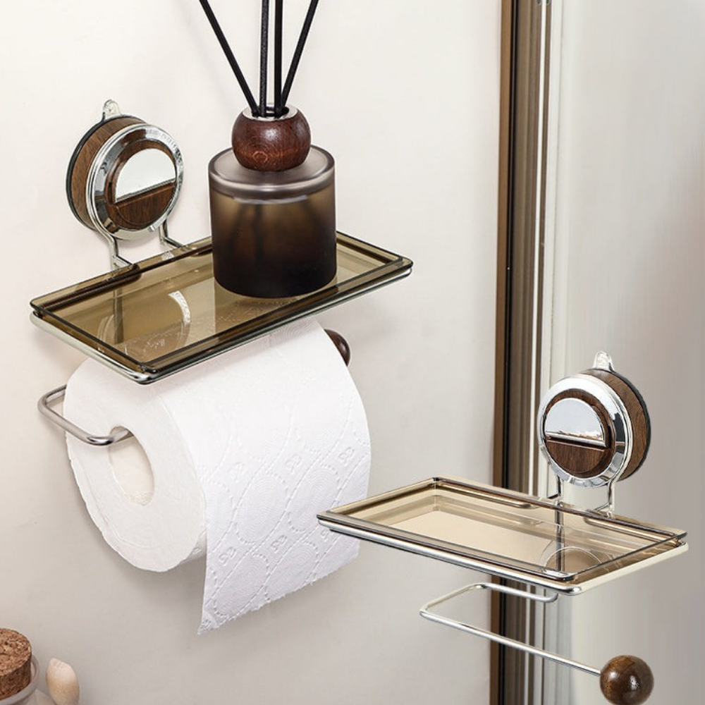 HoldNook™ – Bohrfreie Toilettenpapierhalterung mit Ablage