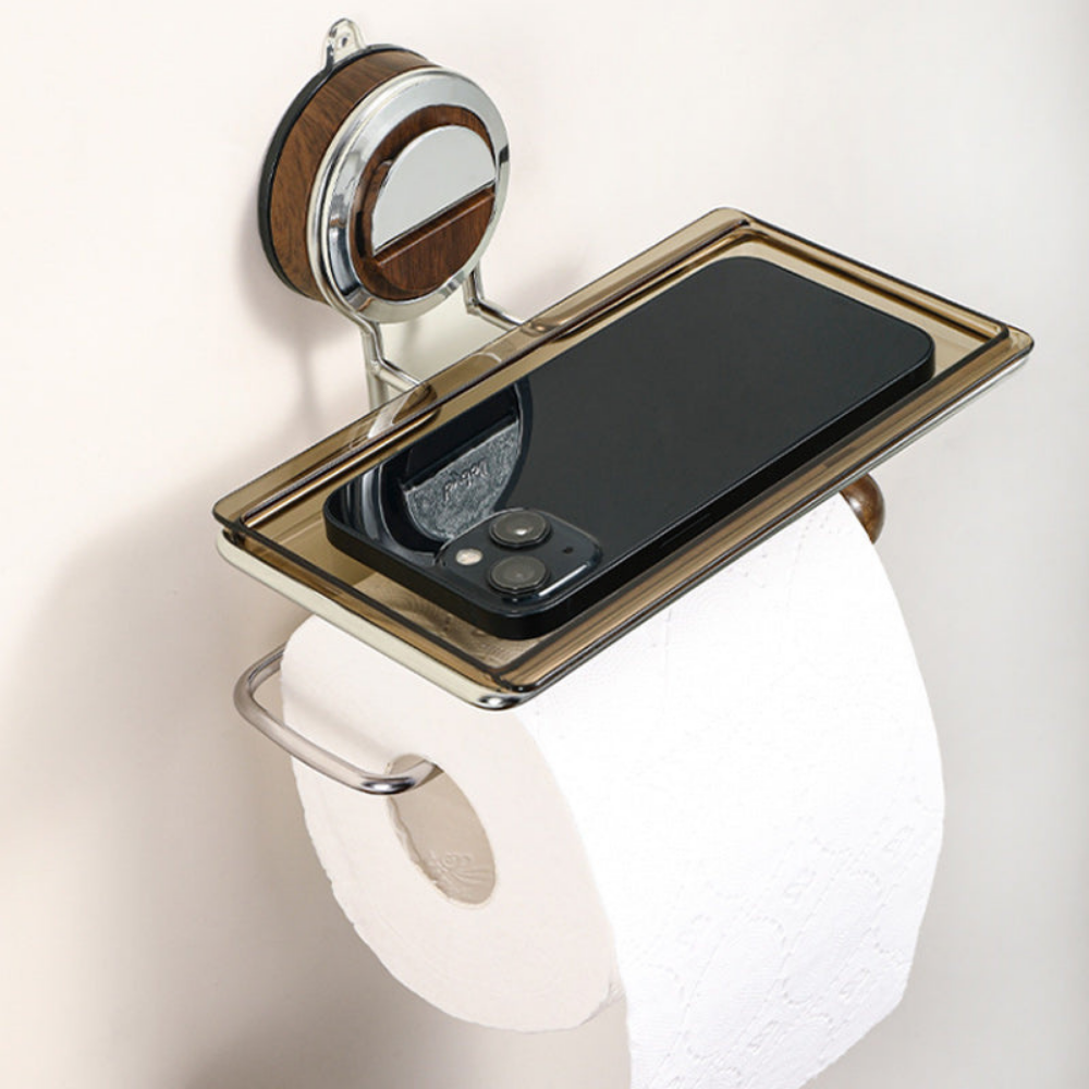 HoldNook™ – Bohrfreie Toilettenpapierhalterung mit Ablage