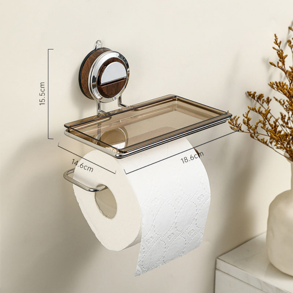 HoldNook™ – Bohrfreie Toilettenpapierhalterung mit Ablage
