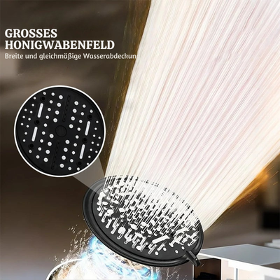 HydroHex™ – 6-Modus Hochdruck Duschkopf mit Wabendesign