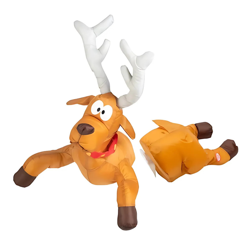 JollyCrash™ – Weihnachtsmann und Rentier Fenster-Crash Deko