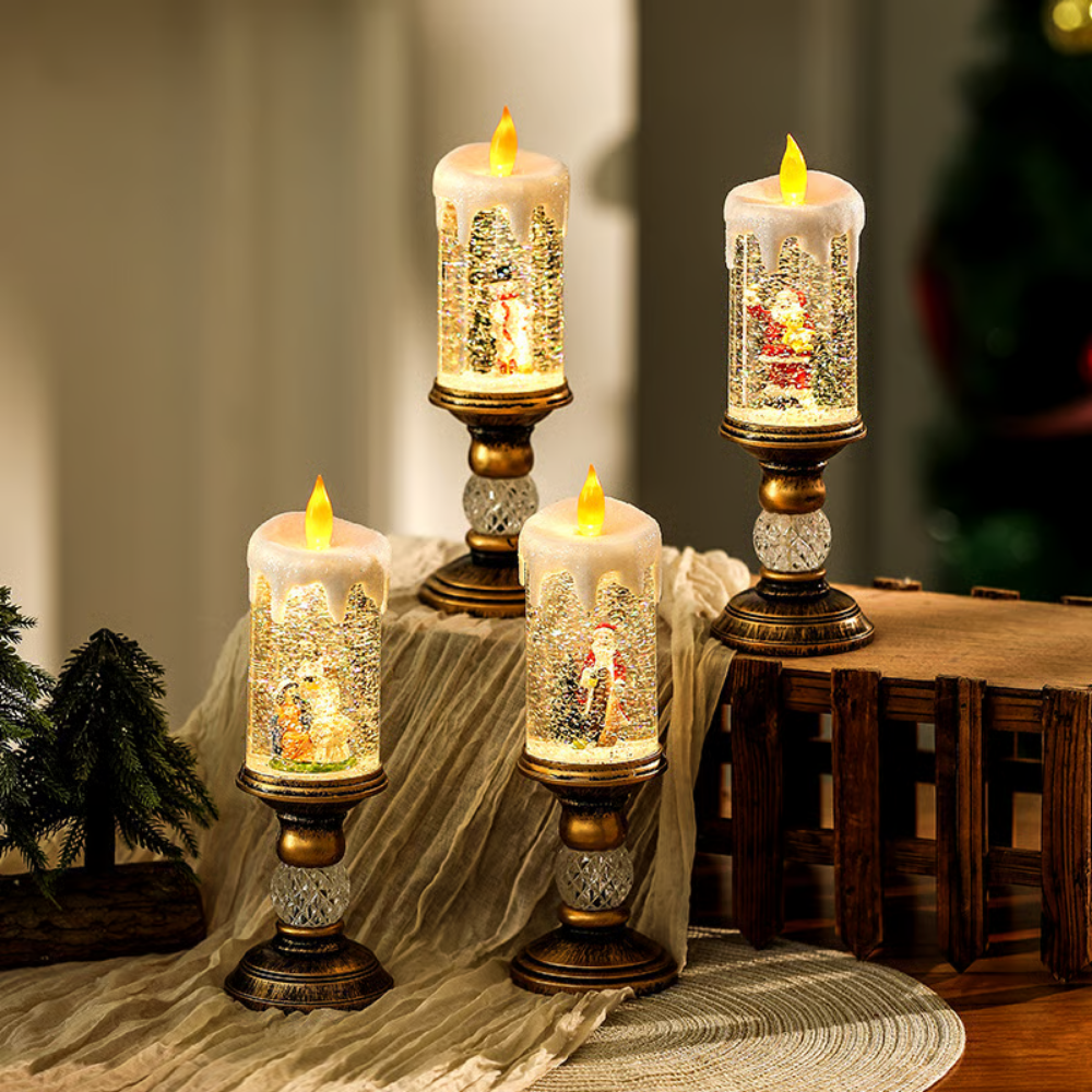 JollyLight™ – LED Weihnachtskerze mit Weihnachtsmann