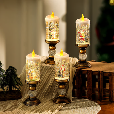 JollyLight™ – LED Weihnachtskerze mit Weihnachtsmann