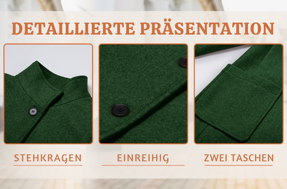 Laurel™ – Eleganter Langer Mantel aus Wollmischung