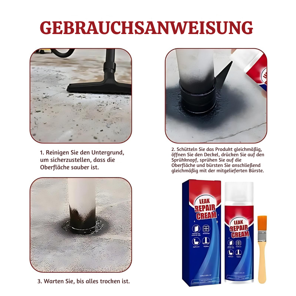 LeakShield™ – Langanhaltendes Wasserdichtes Dichtungsspray