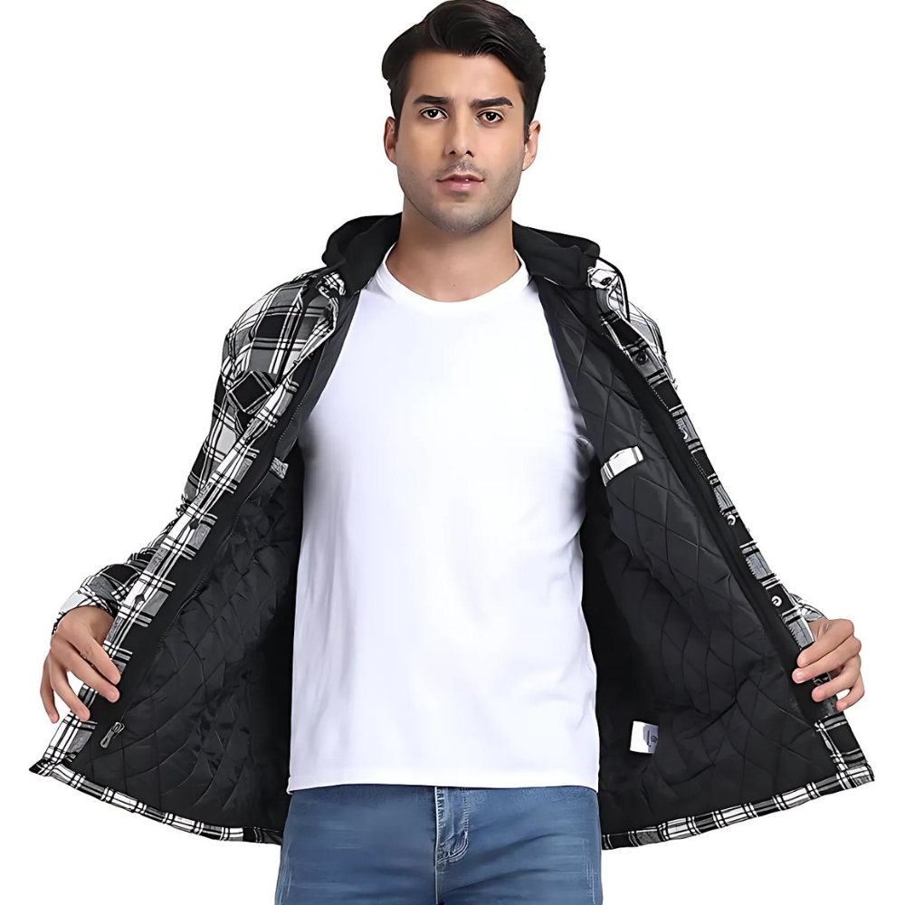 Leon™ – Herren Karierte Steppjacke
