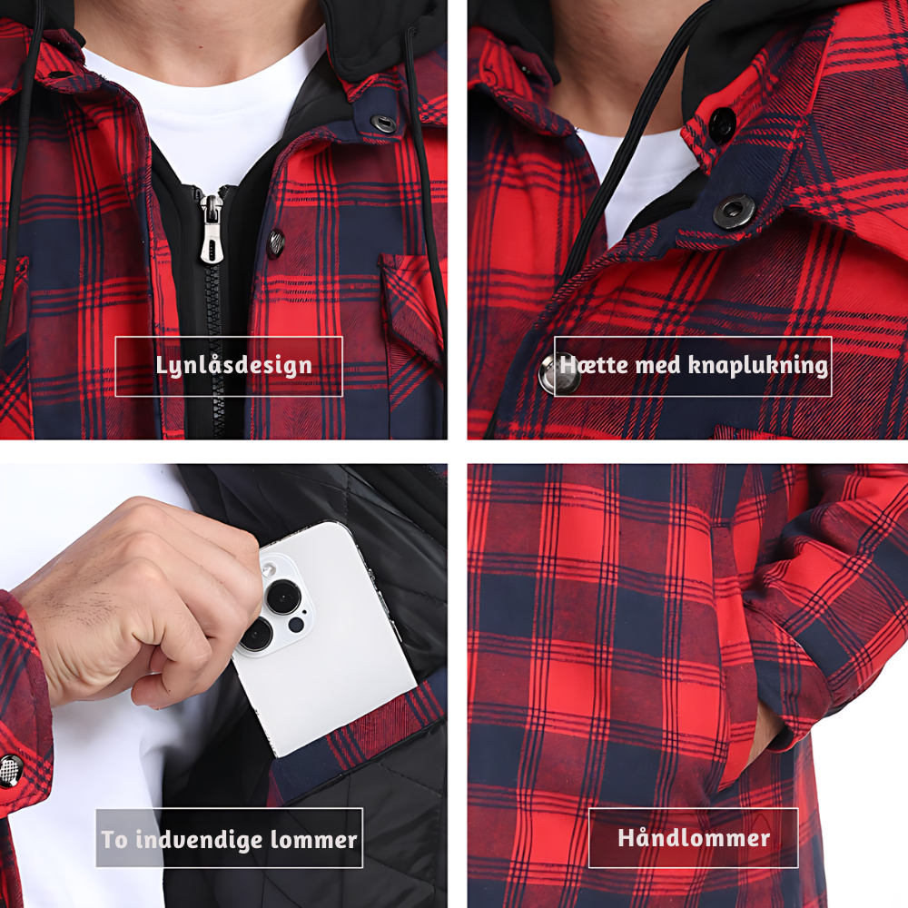 Leon™ – Herren Karierte Steppjacke