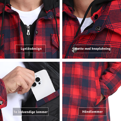 Leon™ – Herren Karierte Steppjacke