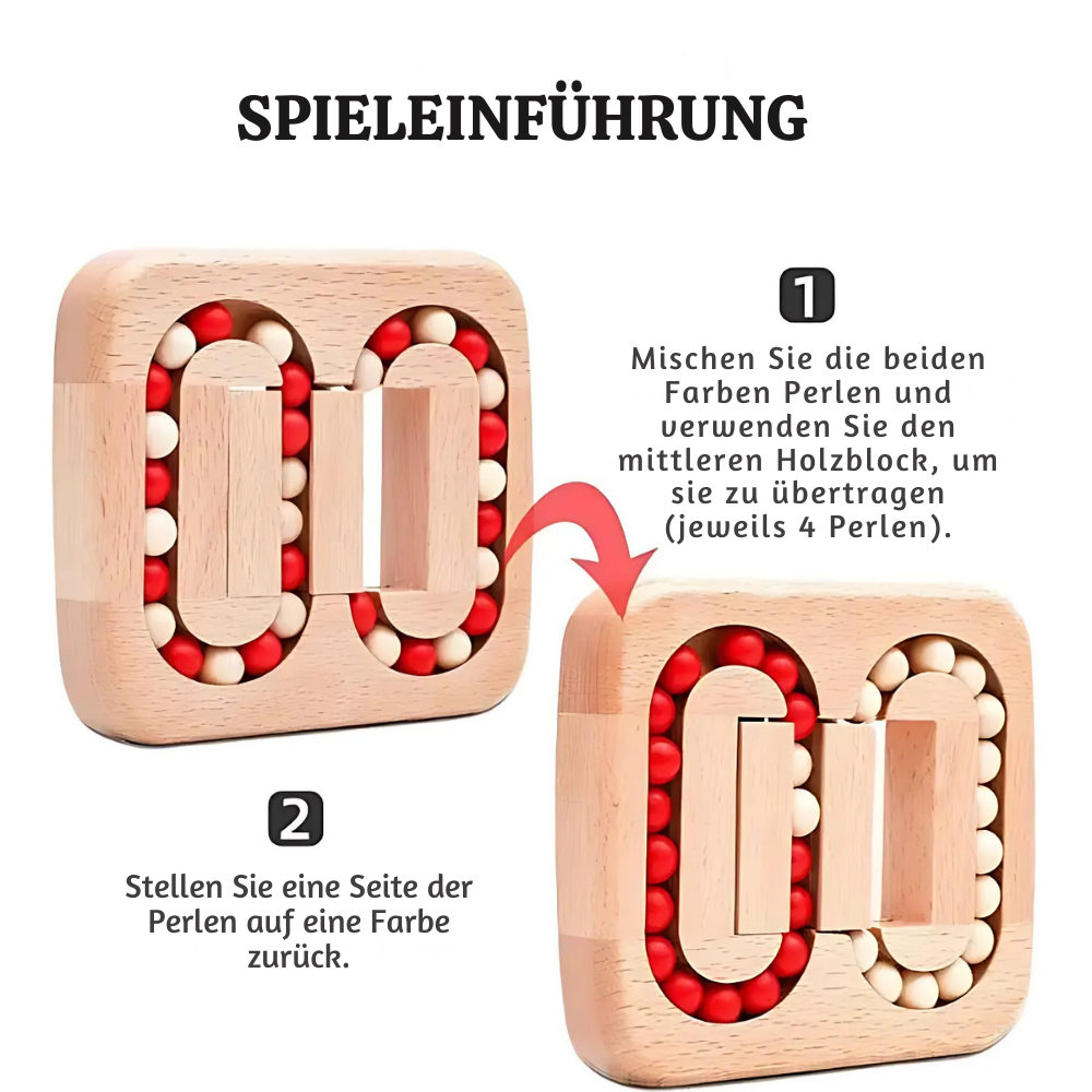LoopLogic™ – Handgehaltenes Holzperlen-Puzzlespiel