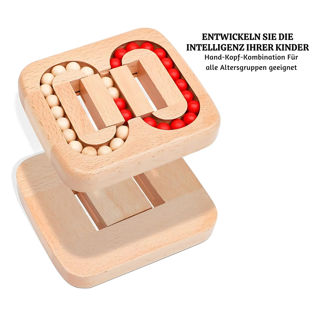 LoopLogic™ – Handgehaltenes Holzperlen-Puzzlespiel