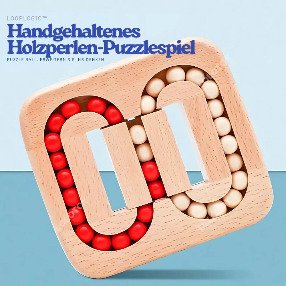 LoopLogic™ – Handgehaltenes Holzperlen-Puzzlespiel