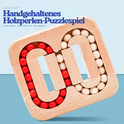 LoopLogic™ – Handgehaltenes Holzperlen-Puzzlespiel
