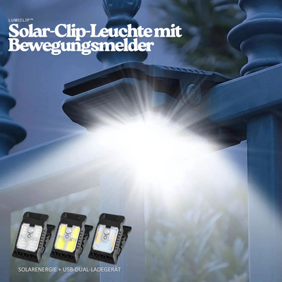LumiClip™ – Solar-Clip-Leuchte mit Bewegungsmelder