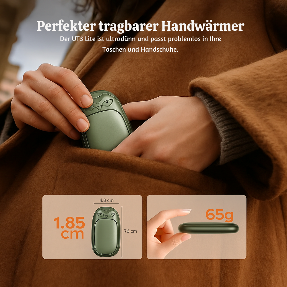 LuxeHeat™ – Magnetische 2-in-1 Taschen-Handwärmer