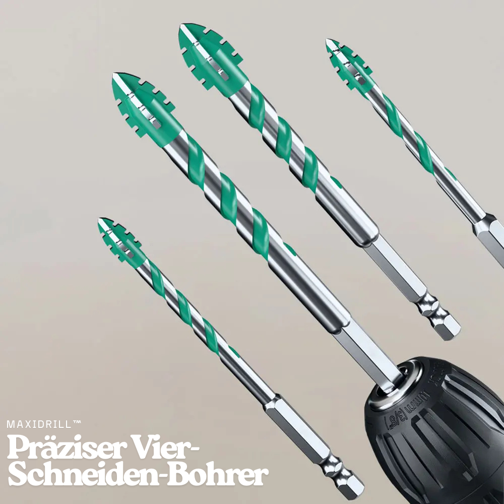 MaxiDrill™ – Präziser Vier-Schneiden-Bohrer