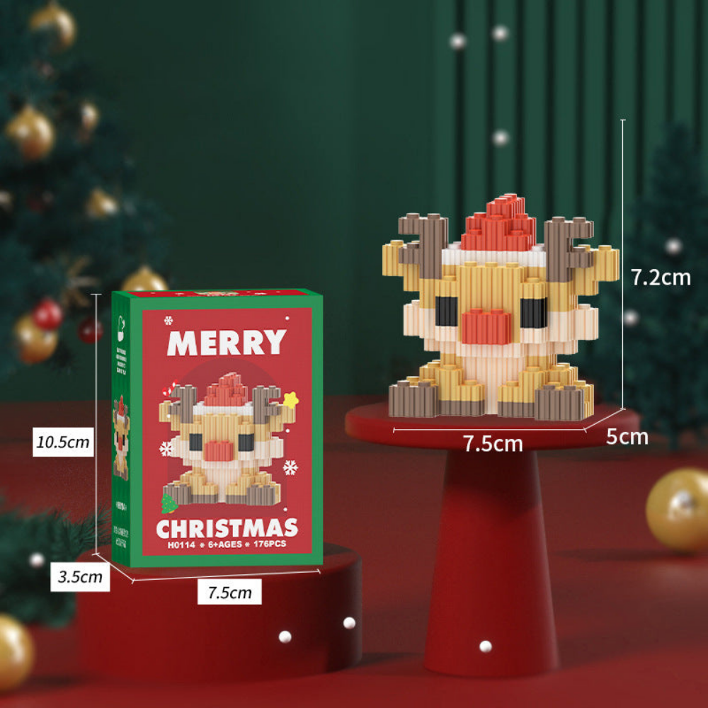 MerryBlocks™ – Weihnachts-Bauspielzeug mit 12 Bauklötzen