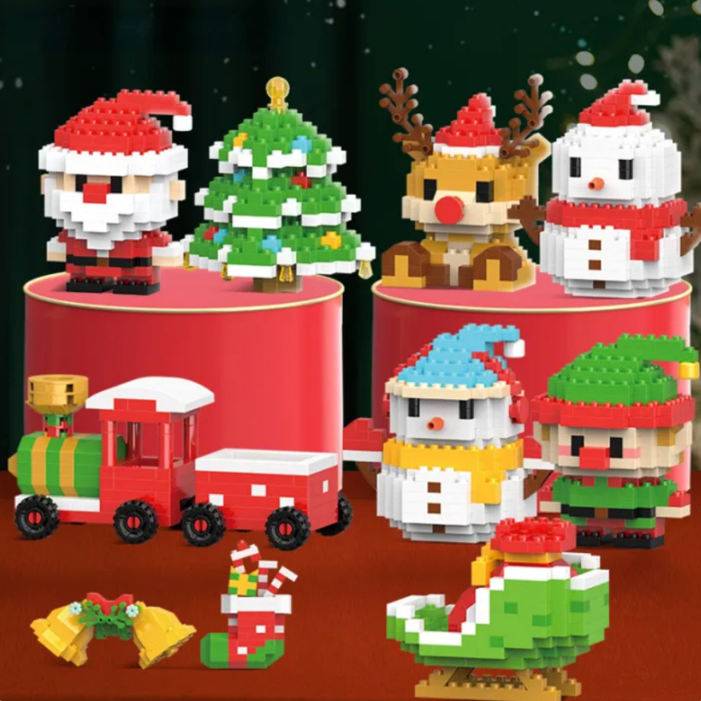 MerryBlocks™ – Weihnachts-Bauspielzeug mit 12 Bauklötzen
