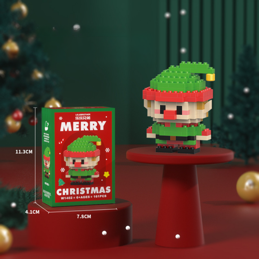 MerryBlocks™ – Weihnachts-Bauspielzeug mit 12 Bauklötzen