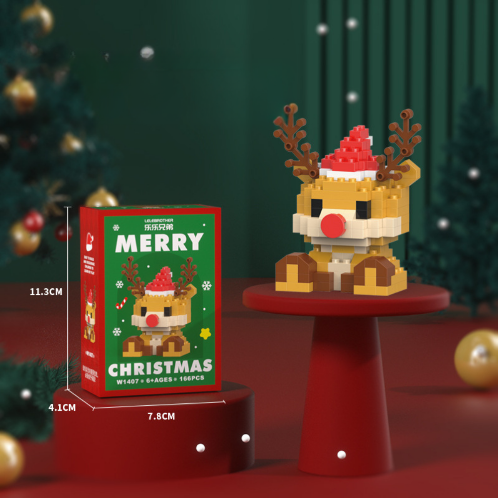 MerryBlocks™ – Weihnachts-Bauspielzeug mit 12 Bauklötzen