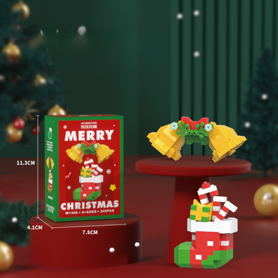 MerryBlocks™ – Weihnachts-Bauspielzeug mit 12 Bauklötzen