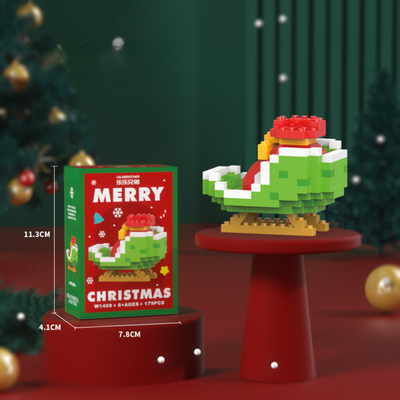 MerryBlocks™ – Weihnachts-Bauspielzeug mit 12 Bauklötzen
