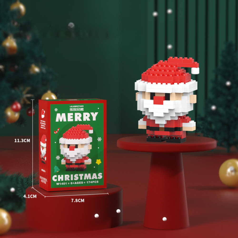 MerryBlocks™ – Weihnachts-Bauspielzeug mit 12 Bauklötzen