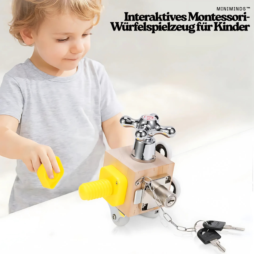 MiniMinds™ – Interaktives Montessori-Würfelspielzeug für Kindertøj til Børn