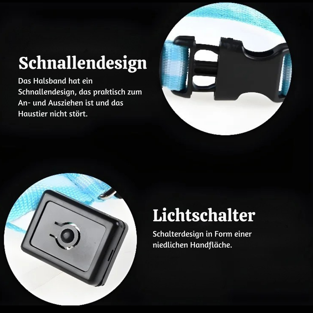 NightPup™ – LED Sicherheits-Leuchthalsband für Hunde