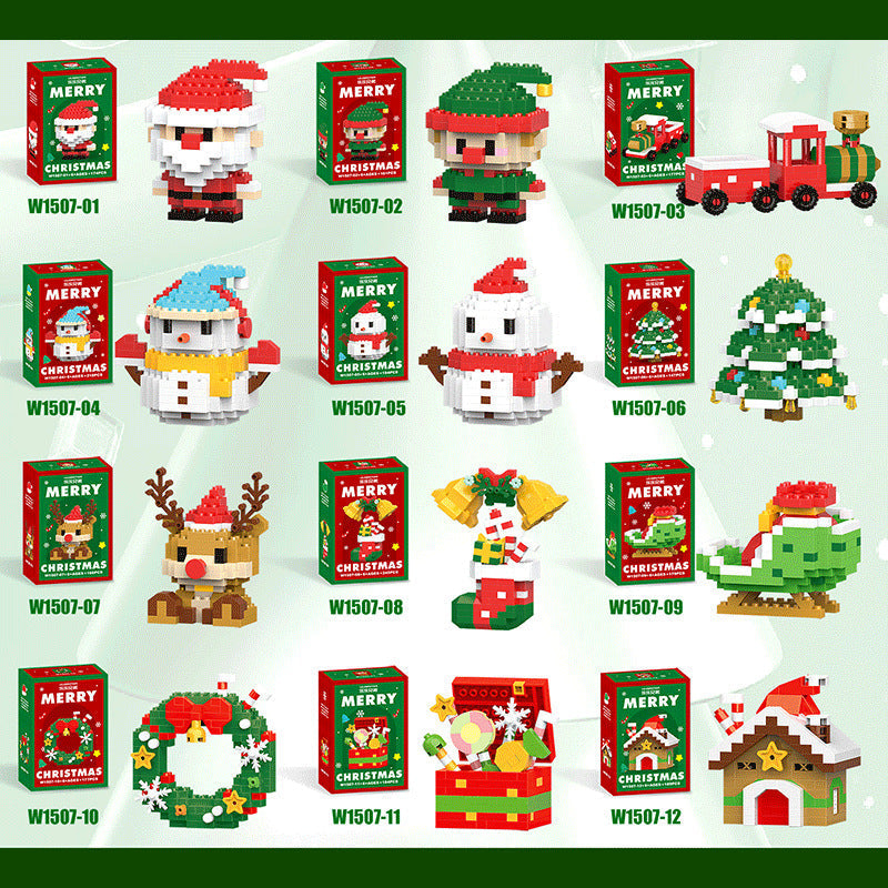 MerryBlocks™ – Weihnachts-Bauspielzeug mit 12 Bauklötzen