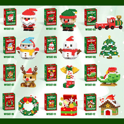 MerryBlocks™ – Weihnachts-Bauspielzeug mit 12 Bauklötzen